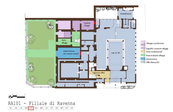 RAVENNA (RA) – Edificio cielo-terra in Via Raul Gardini, 13 – Via Arnaldo Guerrini, 11 Pianta principale