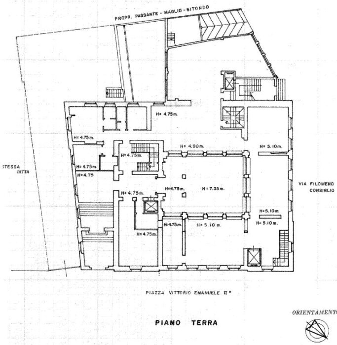 BRINDISI (BR) – Edificio cielo-terra in Piazza Vittorio Emanuele II n. 4 Pianta principale