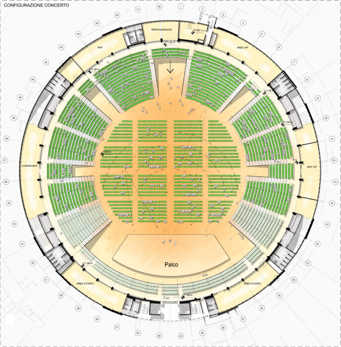 Genova (Ge) – Palasport di Genova Pianta principale