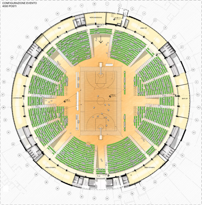 Genova (Ge) – Palasport di Genova Pianta principale