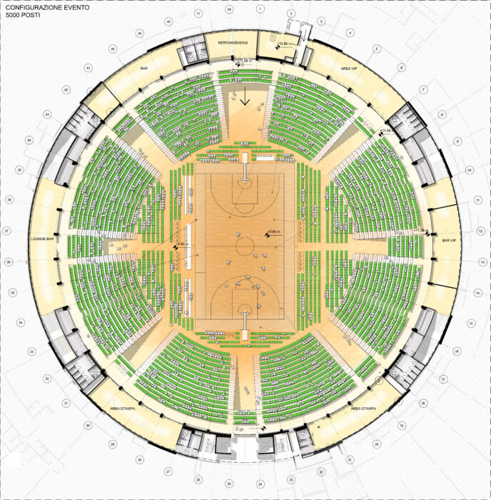 Genova (Ge) – Palasport di Genova Pianta principale