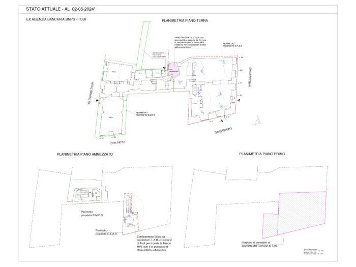 Todi (Pg) – Locali in Palazzo dei Priori (ex sede Banca Mps Spa) Pianta principale
