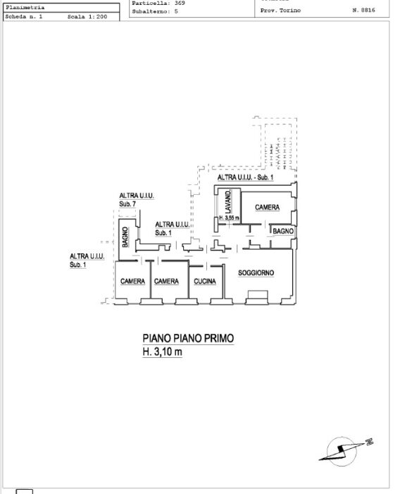 Lavena Ponte Tresa (VA)- Ex Caserma L. Moi Pianta principale