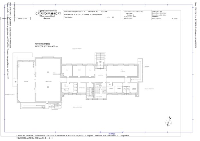 Crocefieschi (GE)- Dimora Storica Pianta principale