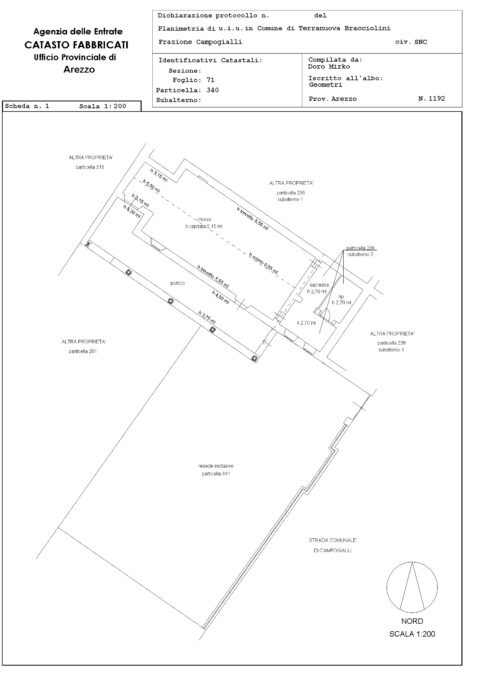 Terranuova Bracciolini (Ar) – Chiesa S. Maria in Campo Arsiccio Pianta principale