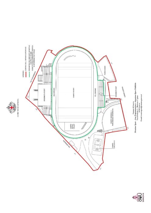Genoa (GE) – Carlini-Bollesan Stadium floorplan