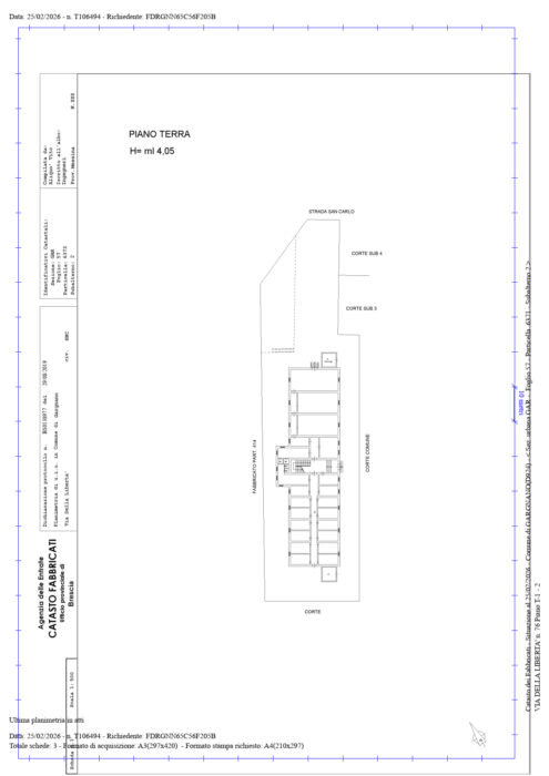 Brescia (BS) – Former Magnolini Barracks floorplan