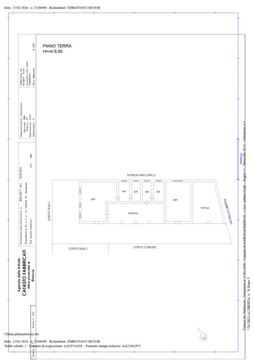 Brescia (BS) – Former Magnolini Barracks floorplan