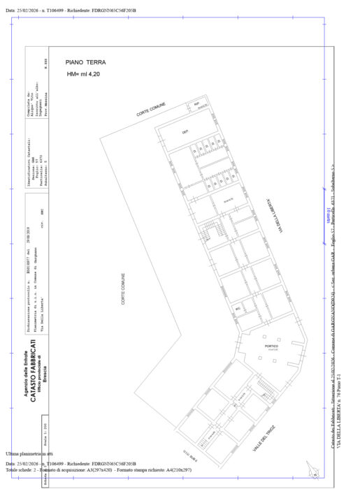 Brescia (BS) – Former Magnolini Barracks floorplan