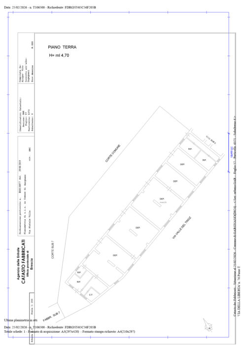Brescia (BS) – Former Magnolini Barracks floorplan